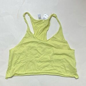 Women’s Racerback Crop Bralette - Neon Yellow